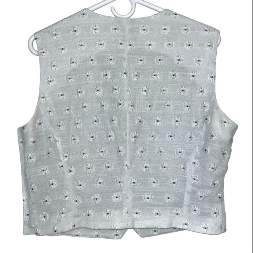 Vintage Christian Dior Light Gray Side Button Vest - Picture 2 of 7